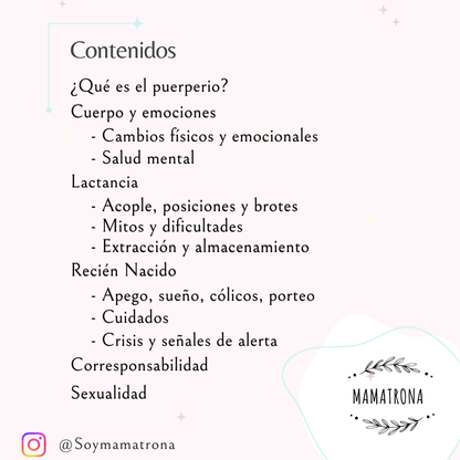 Talleres Prenatales de Preparación para el Parto y Postparto