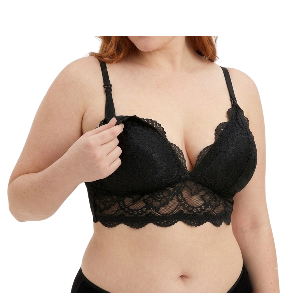 Bralette maternal negro